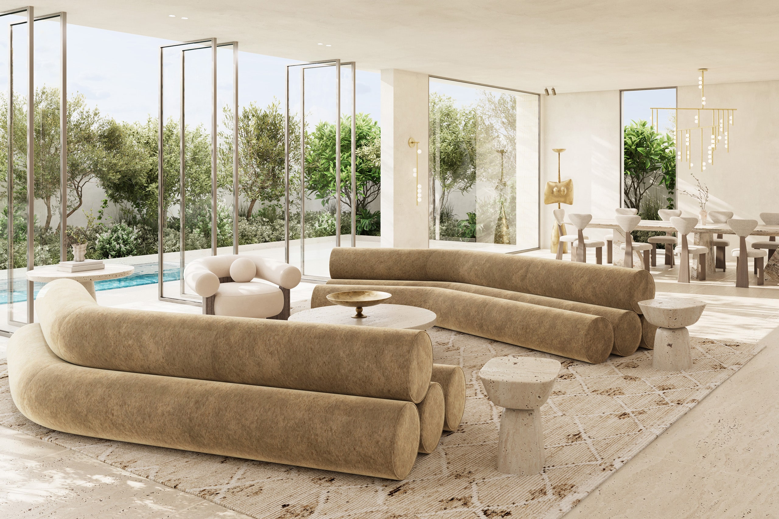 dubai villa living space