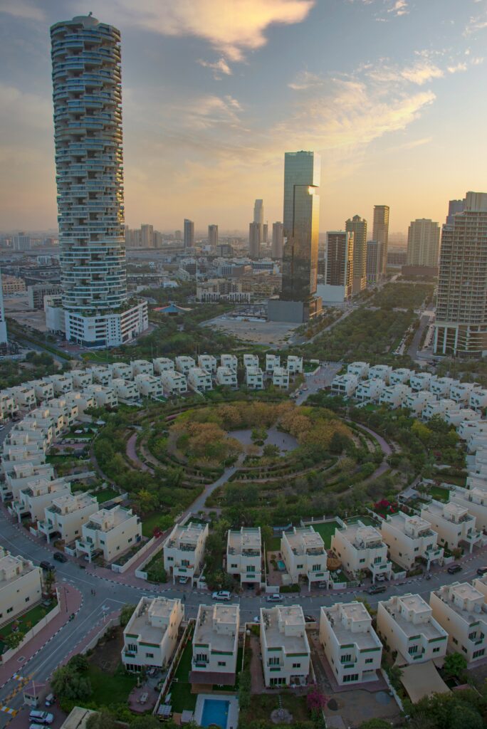 dubai neighbourhood from above
