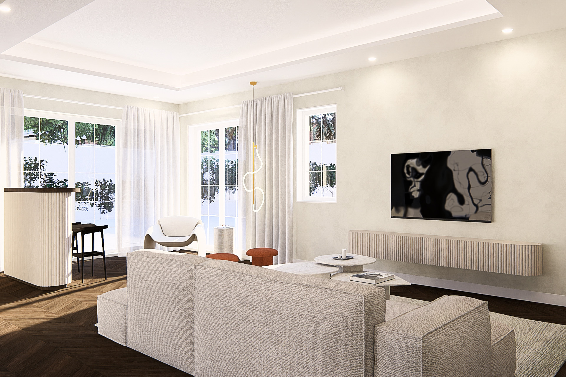 arabian ranches living room render